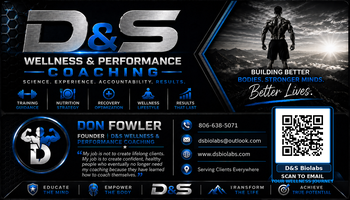 D&S Wellness & Performance Coaching business card